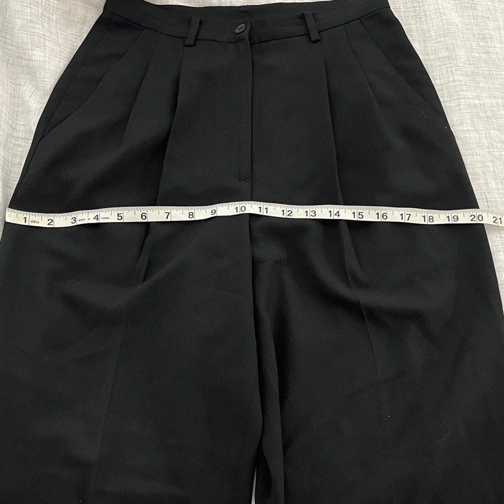 Vintage DKNY black wool pleated trousers - Picture 8 of 11